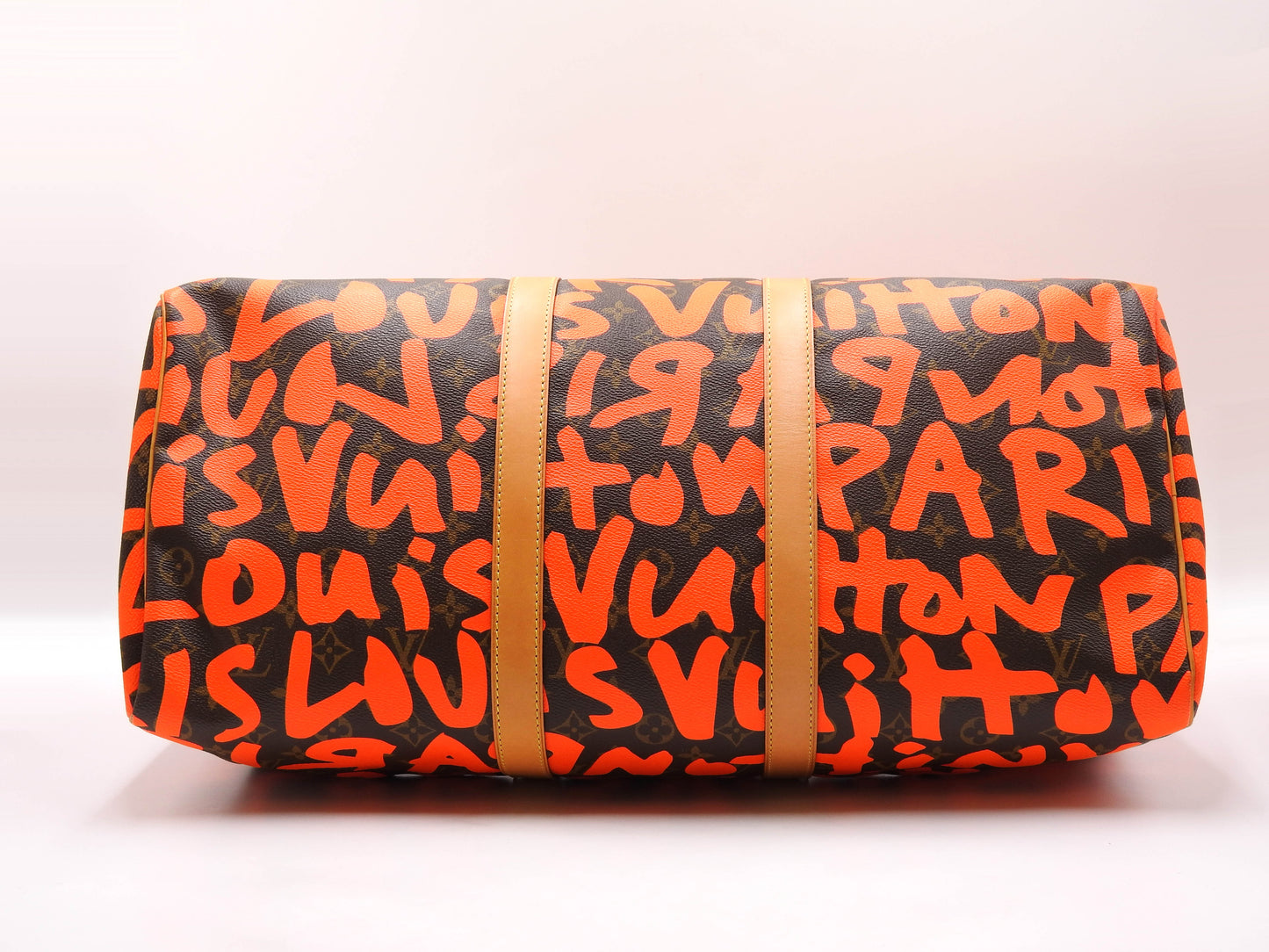 LOUIS VUITTON Monogram Graffiti Keepall 50 Boston Travel Bag Orange M93699