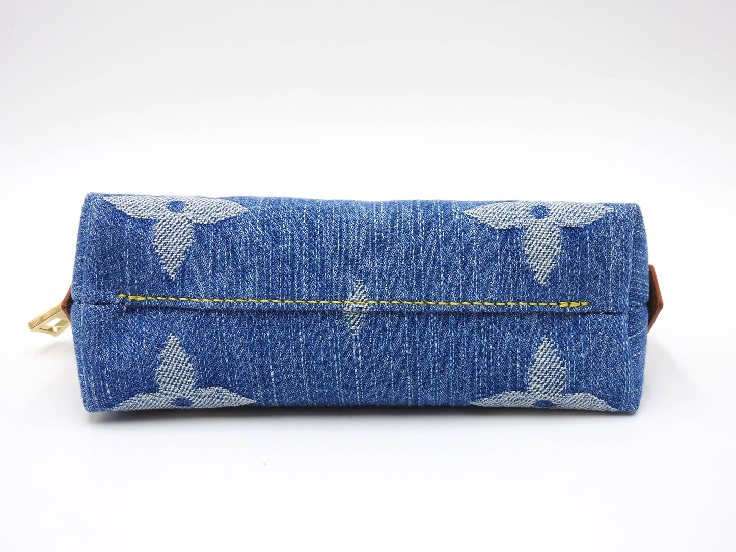 LOUIS VUITTON LV Remix Monogram Denim Cosmetic Pouch PM Blue M24316