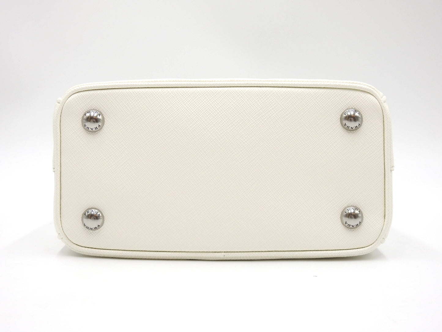 PRADA Galleria Mini Shoulder Hand Bag SAFFIANO LUX Leather White 1BA906