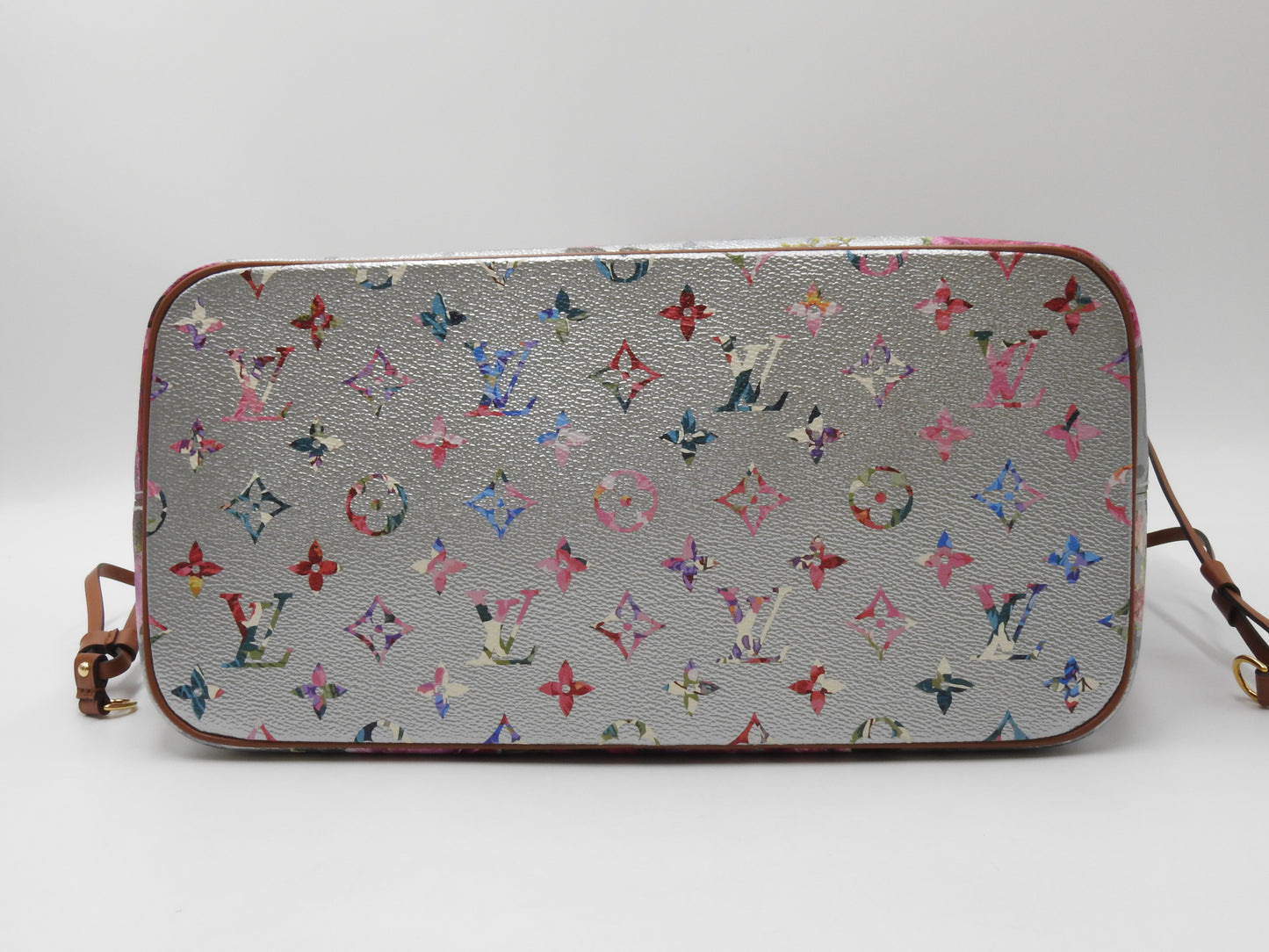 LOUIS VUITTONL LV Monogram Garden Neverfull MM Shoulder Bag Silver M21352