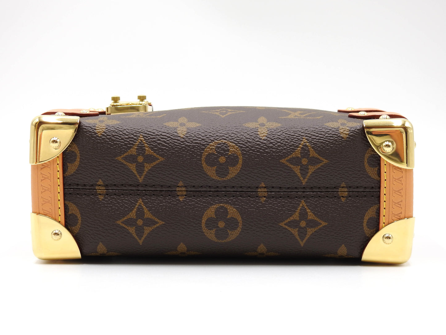 LOUIS VUITTON Monogram Side Trunk PM 2way Shoulder Hand Bag Leather M46815