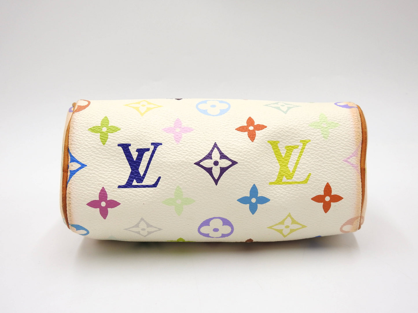 LOUIS VUITTON Monogram Mini Speedy Hand Bag Multicolor Bron White M92645