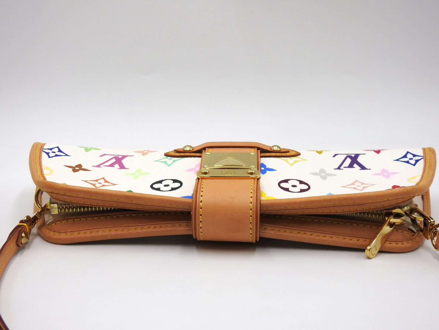 LOUIS VUITTON Shirley Shoulder Bag Monogram Multicolor Bron White M40049