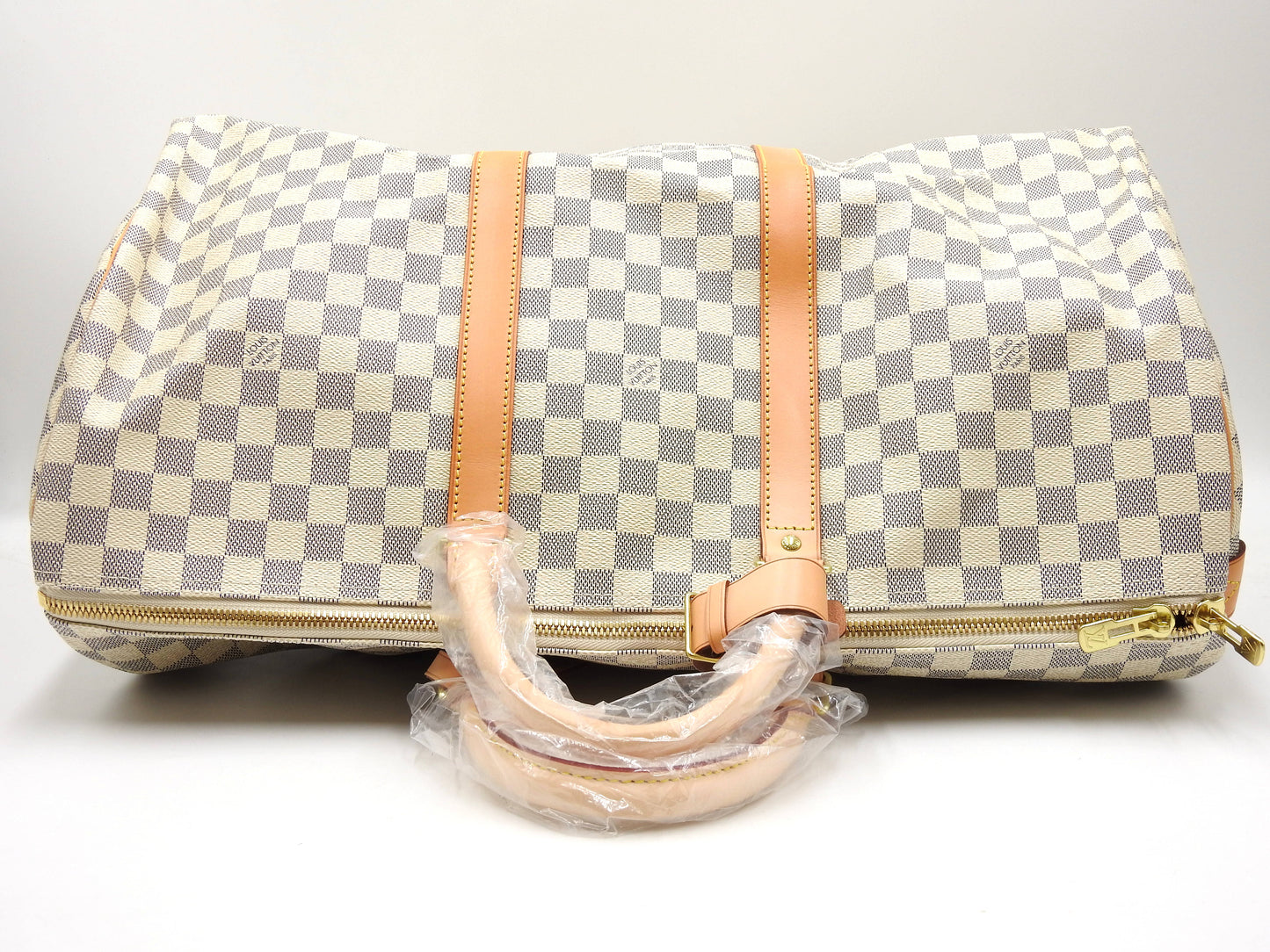 LOUIS VUITTON Damier Azur Keepall 50 Boston Bag Travel Bag N41430