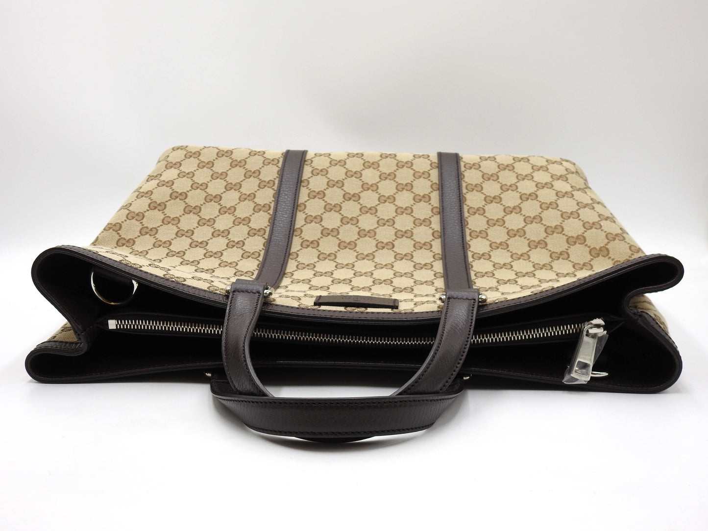 GUCCI Joy Monogram GG Canvas 2way Shoulder Tote Bag Beige Brown 449169