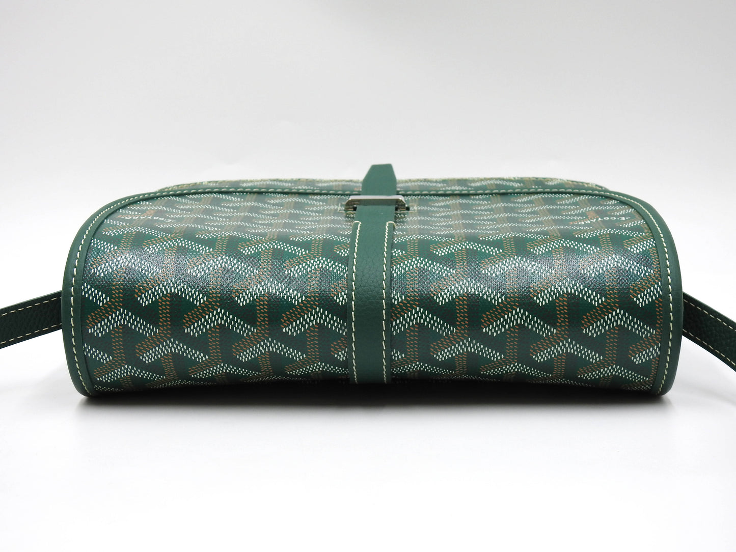 GOYARD Belvedere PM Shoulder Bag PVC Canvas Leather Green