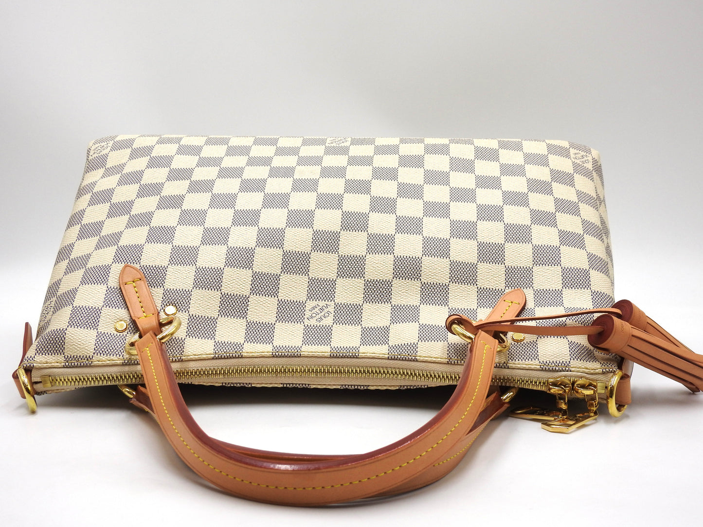 LOUIS VUITTON Lymington Tote Bag Shoulder Bag Damier Azur Tassel N40022
