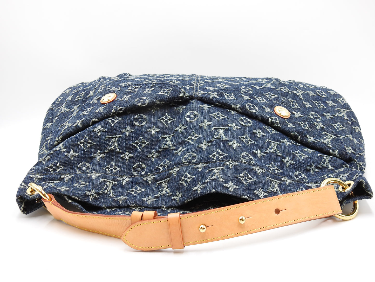 LOUIS VUITTON Daily GM Monogram Denim Shoulder Bag Blue M40493