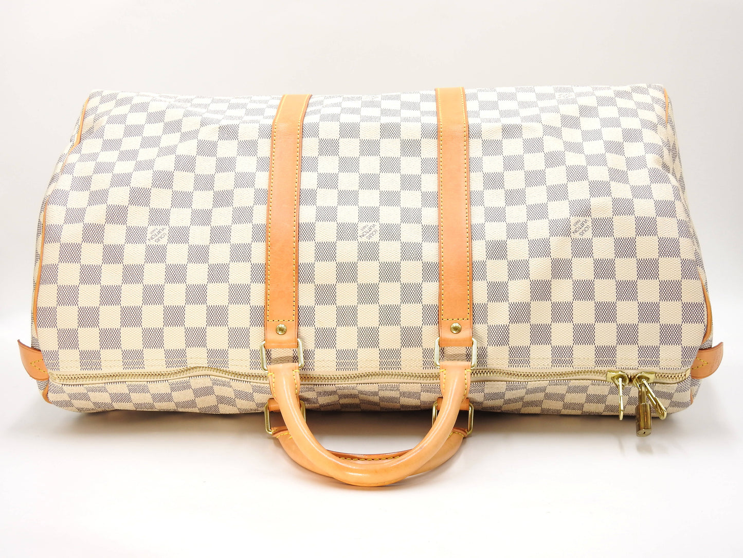 LOUIS VUITTON Damier Azur Keepall 50 Boston Bag Travel Bag N41430