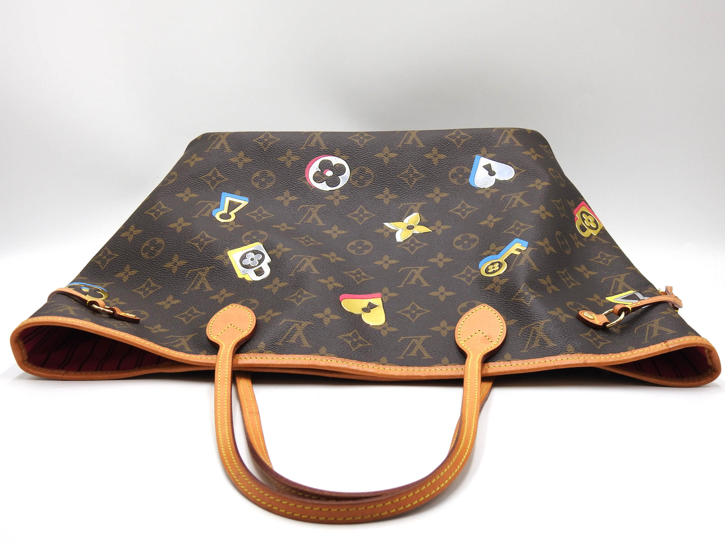 LOUIS VUITTON Monogram Love Lock Neverfull MM Tote Shoulder Bag M44364
