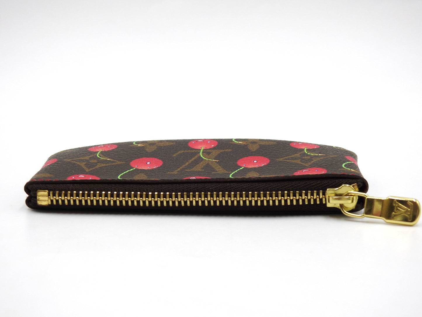 LOUIS VUITTON Monogram Cherry Pochette Cles Key Pouch Coin Purse M95042