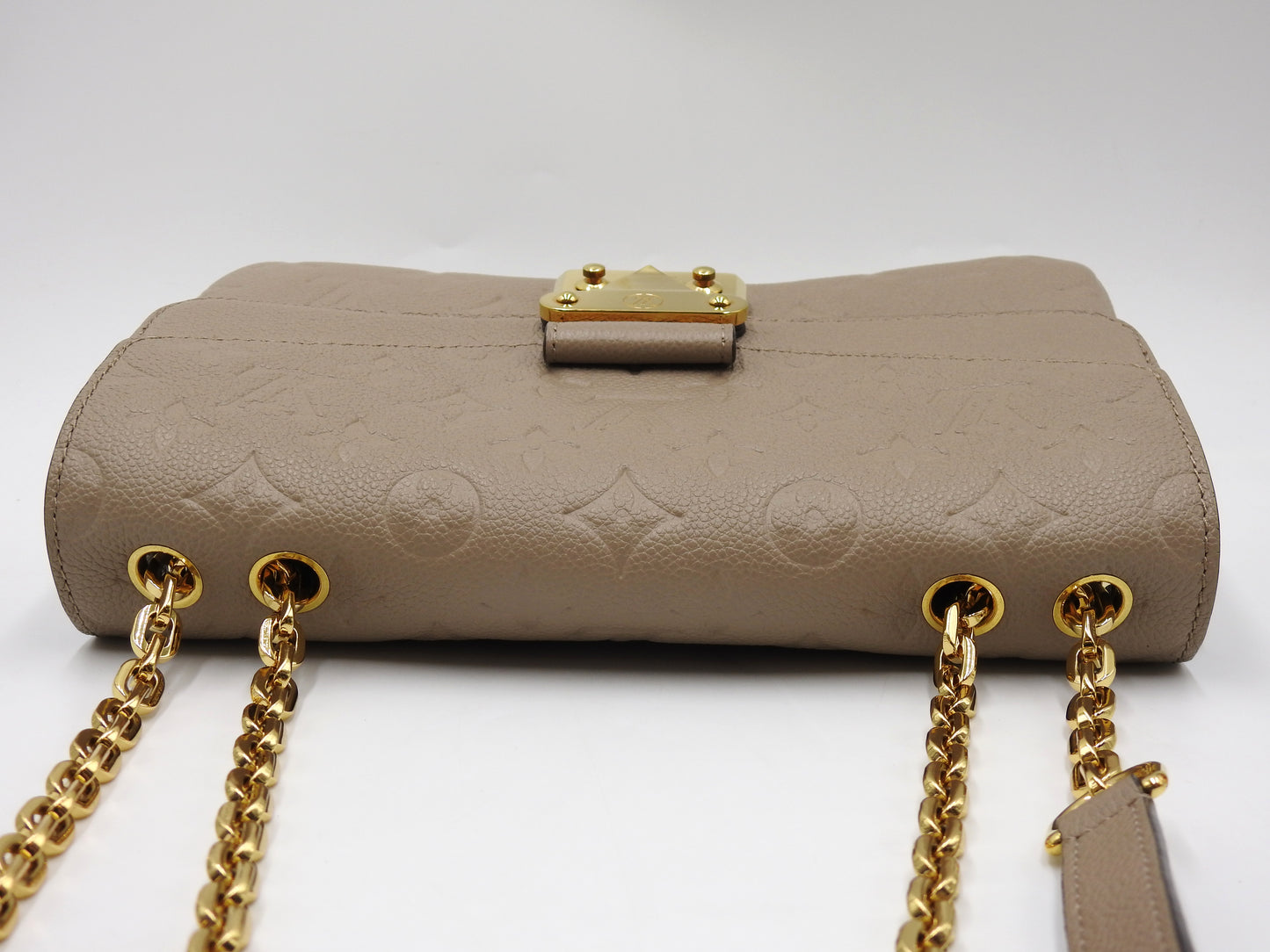 LOUIS VUITTON Monogram Empreinte Marceau Chain Shoulder Bag Dune M46199