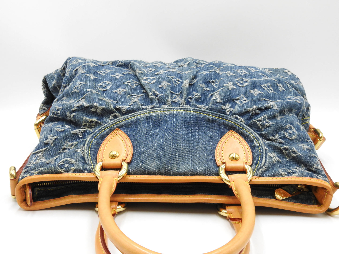 LOUIS VUITTON Neo Cabby GM Monogram Denim Shoulder Hand Bag Blue M95350