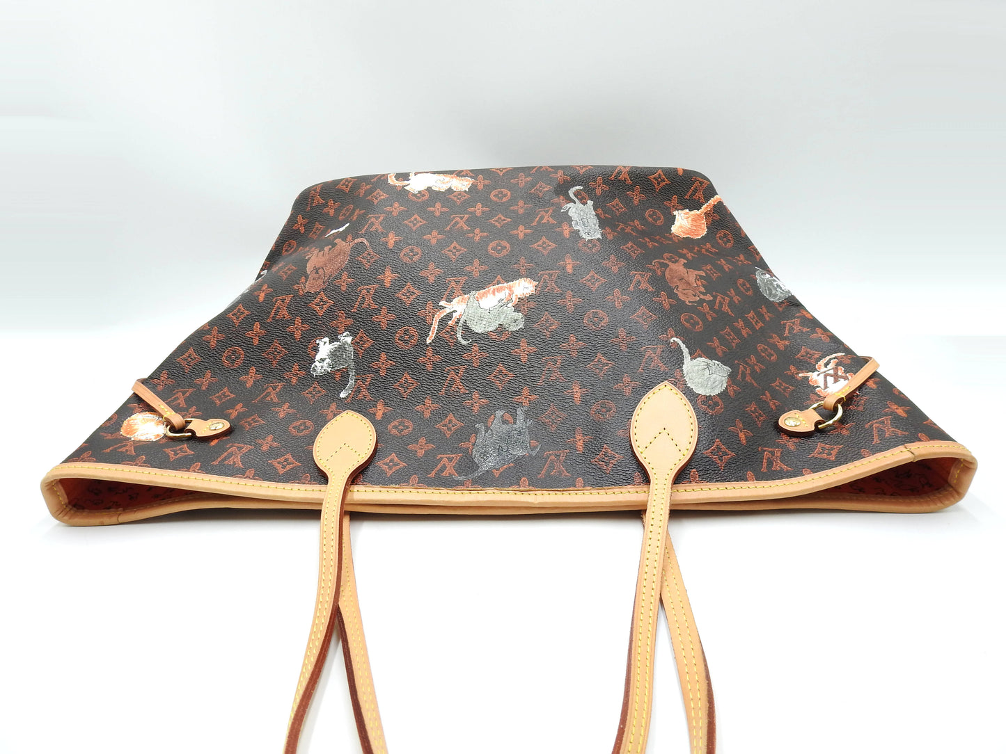 LOUIS VUITTON Monogram Catogram Neverfull MM Tote Bag Shoulder Bag M44441