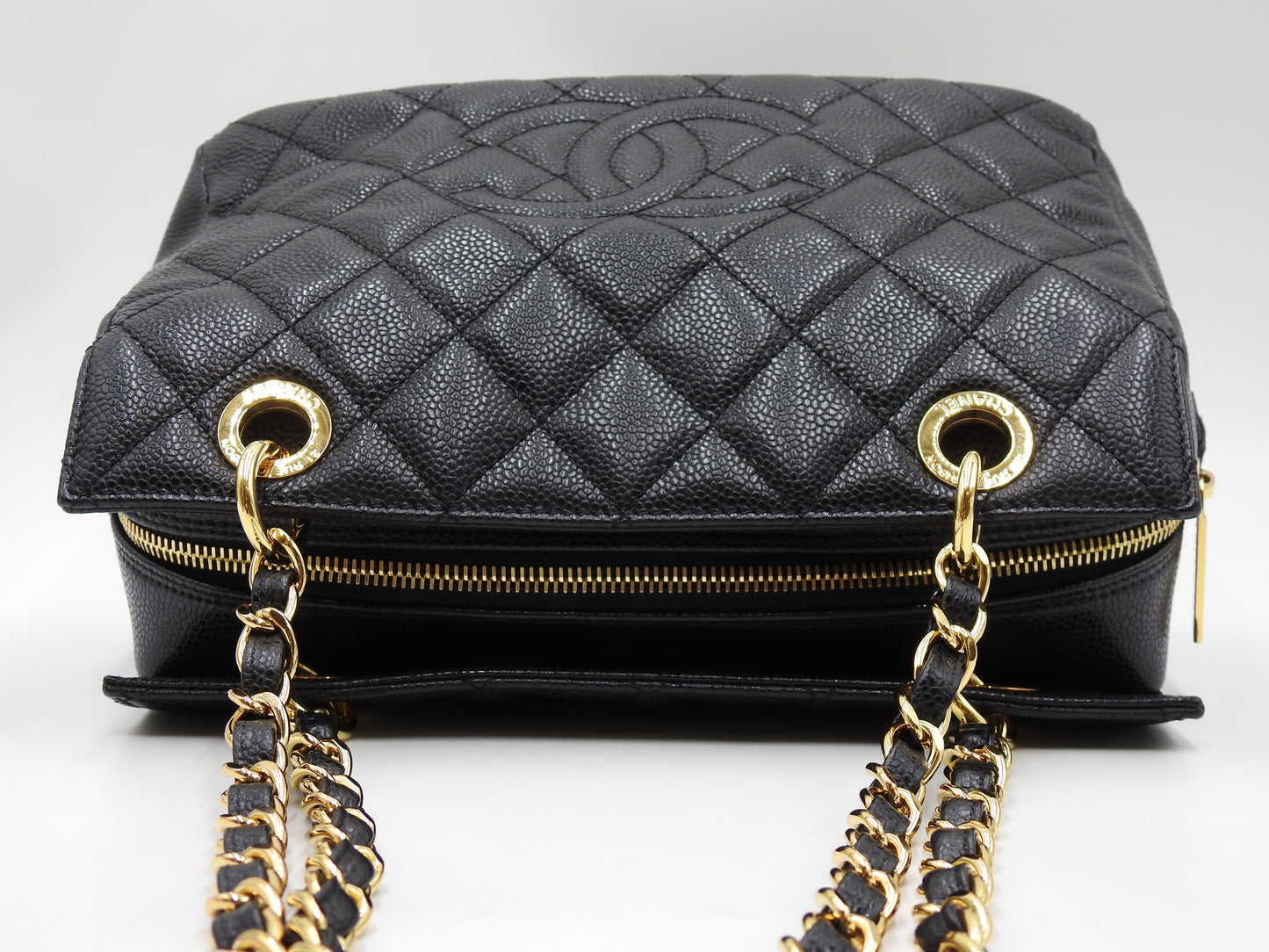 CHANEL CC Matelasse PTT Petit Timeless Tote Shoulder Bag Caviarskin A18004