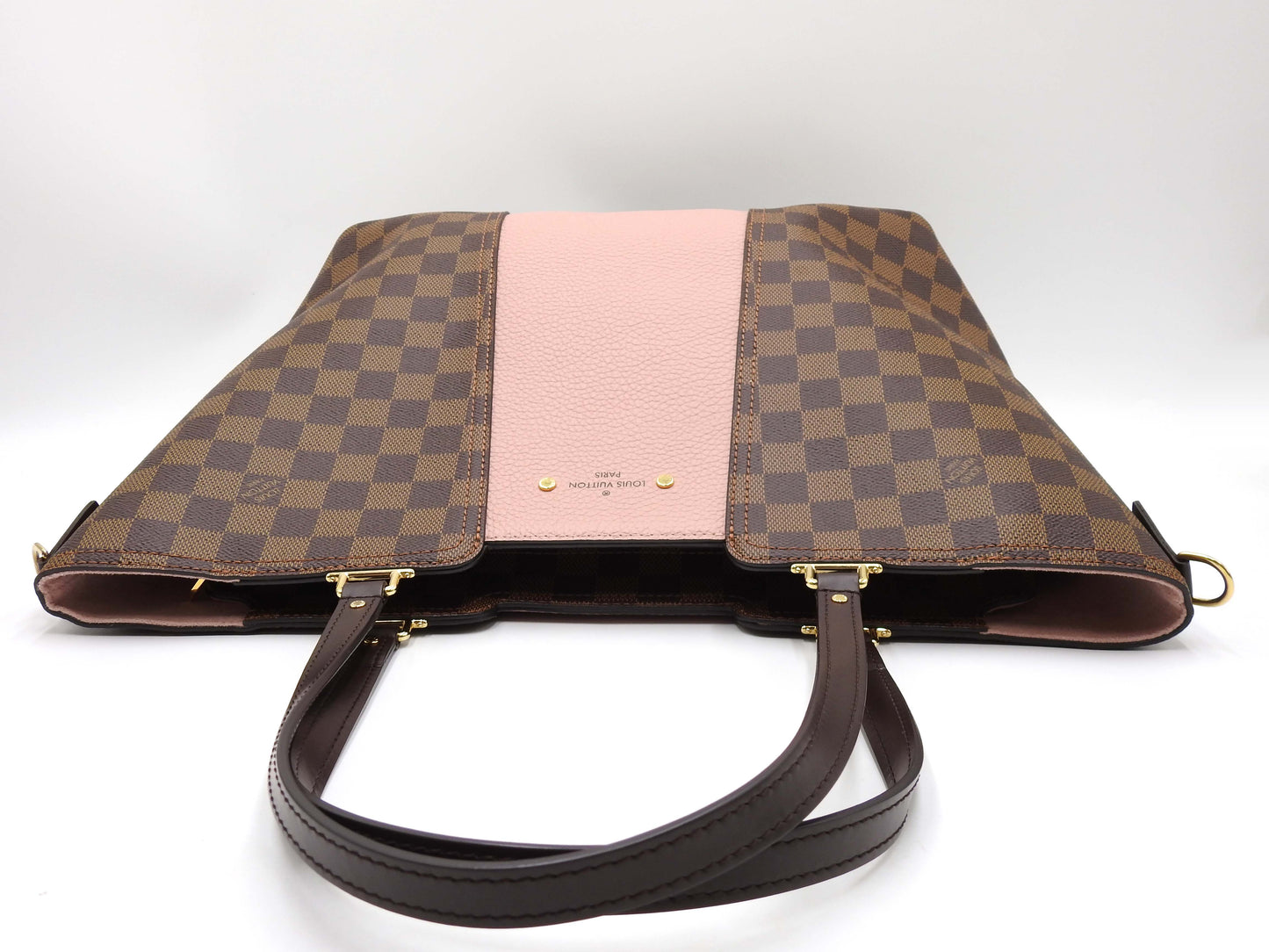 LOUIS VUITTON Jersey Shoulder Hand Bag Damier Ebene Magnolia Pink N44041