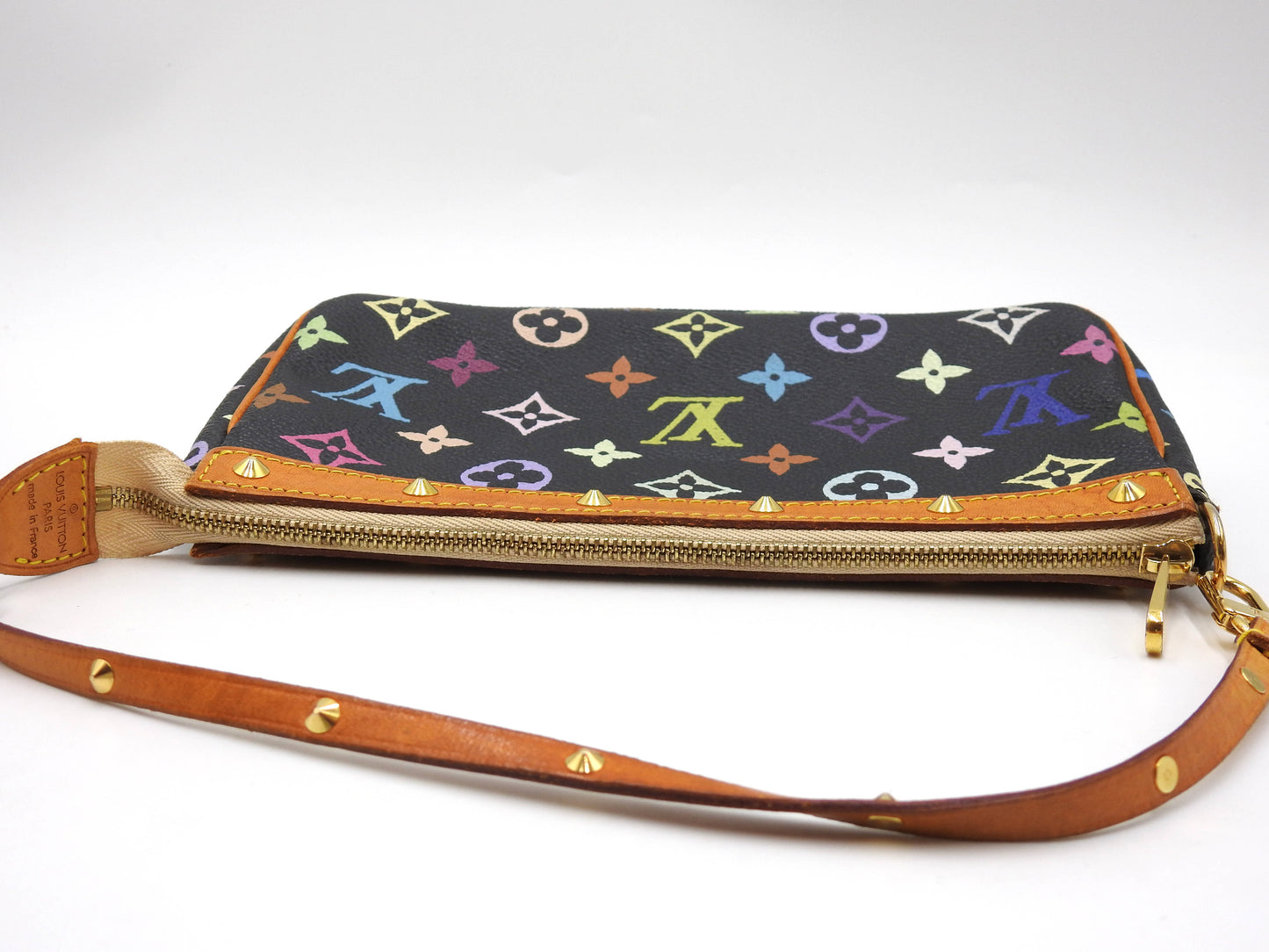LOUIS VUITTON Pochette Accessories Pouch Monogram Multicolor Black M92648