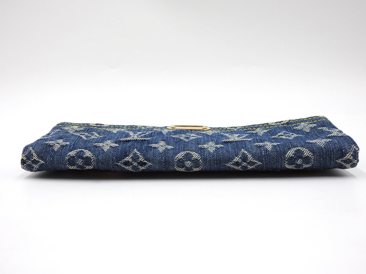 LOUIS VUITTON Monogram Denim Pochette Pratt Clutch Second Bag M95007