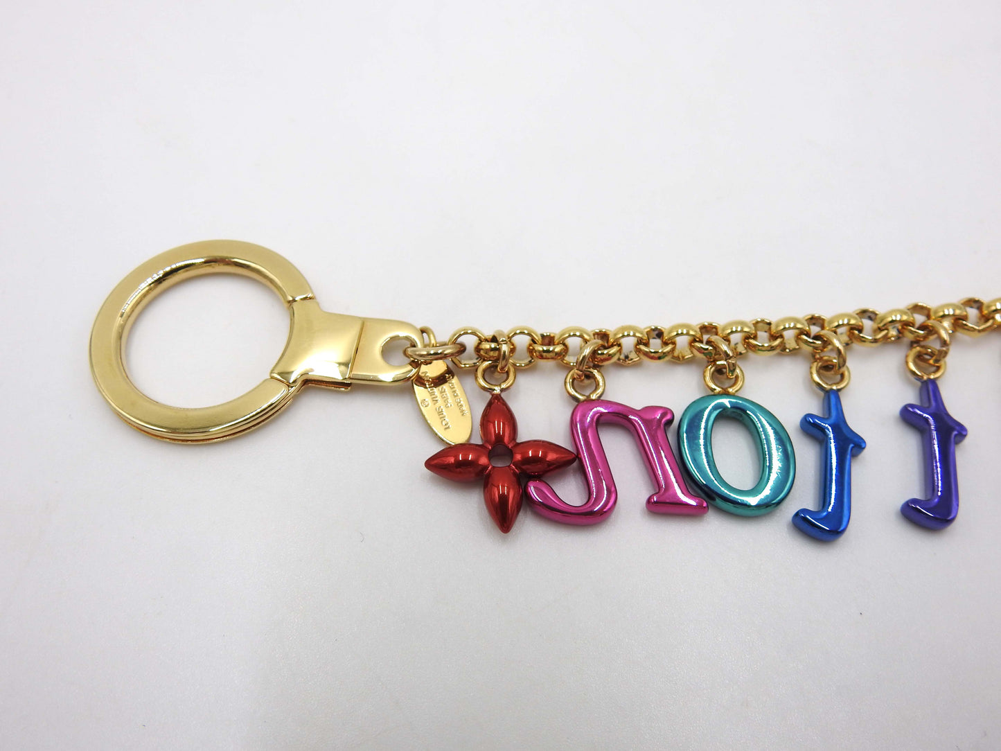 LOUIS VUITTON New Wave Chain Bag Charm Gold Multicolor M63748