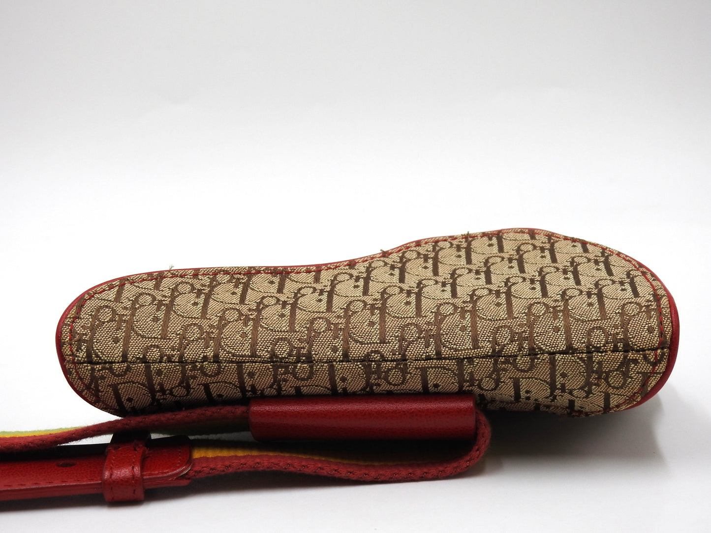 Christian Dior Rasta Trotter Saddle Belt Body Waist Bag Beige Multicolor