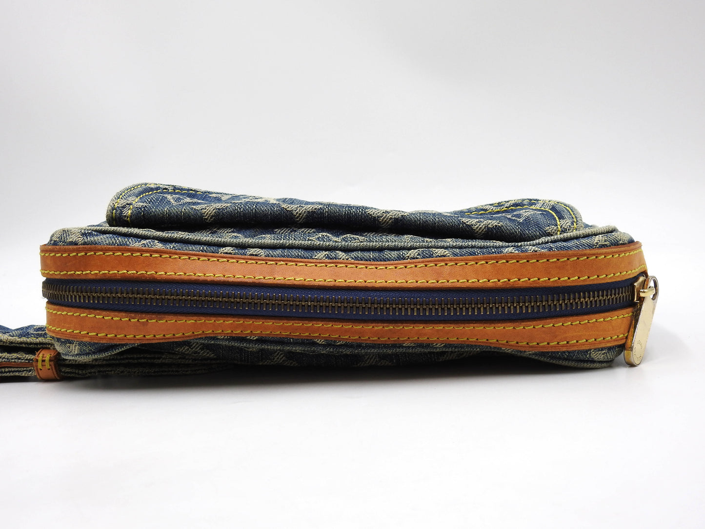 LOUIS VUITTON Monogram Denim Bum Bag Belt Bag Shoulder Bag Blue M95347