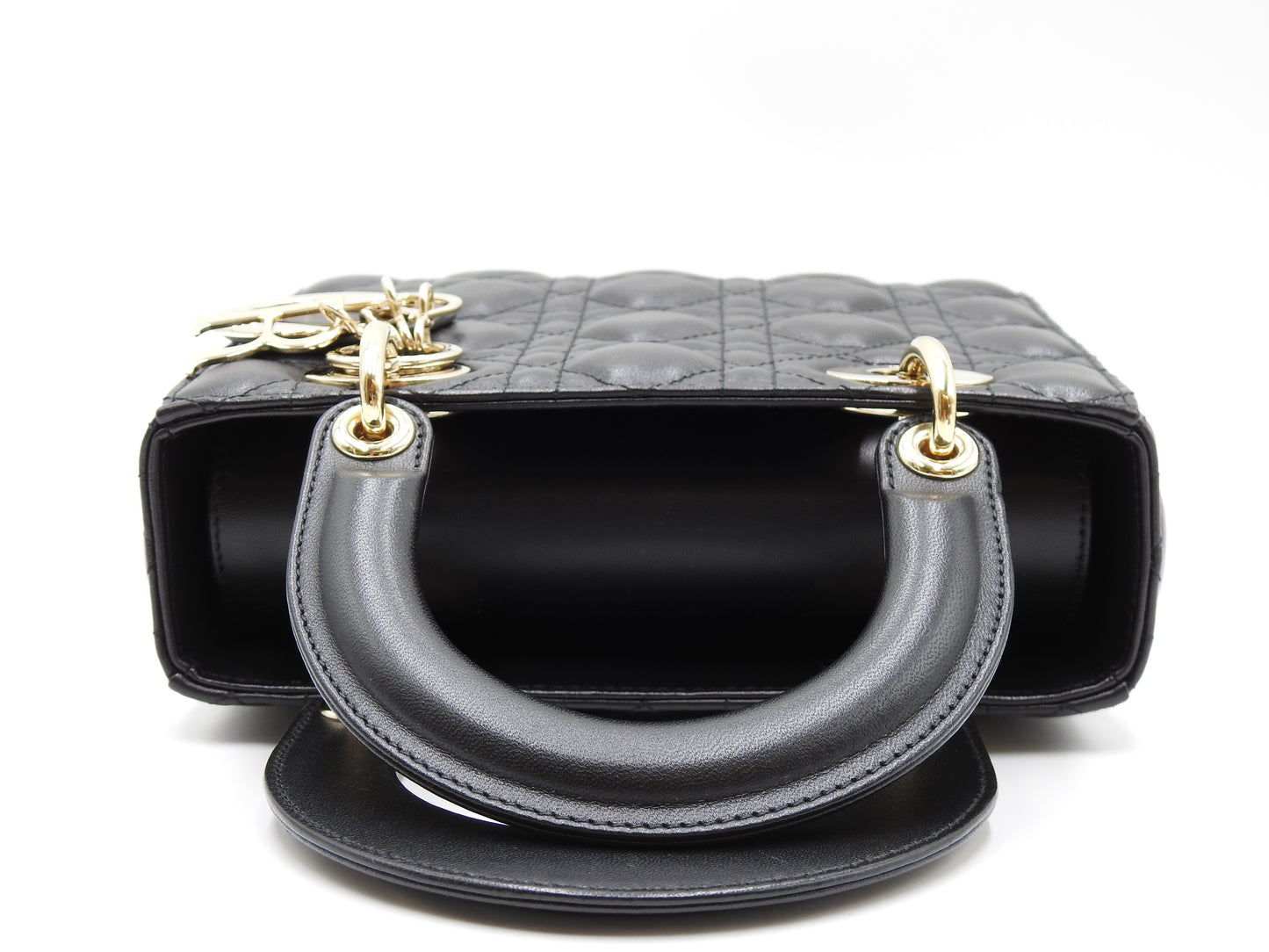 Christian Dior My Abc Lady Dior Small Shoulder Hand Bag Lambskin Black