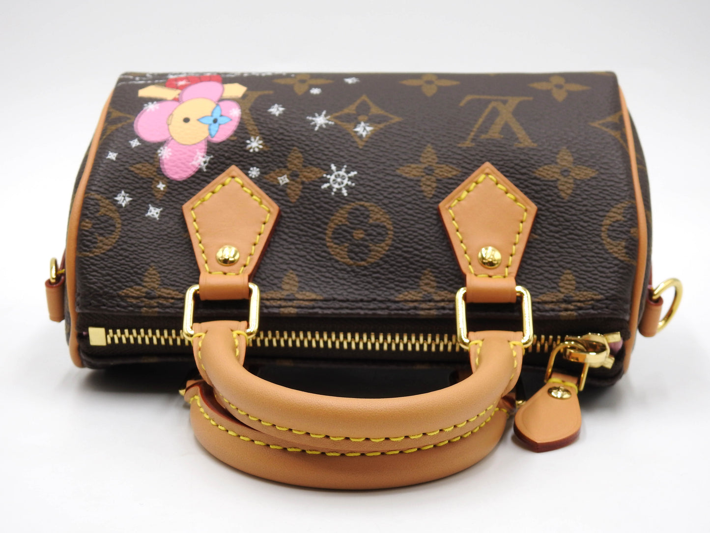 LOUIS VUITTON Monogram Vivienne Nano Speedy 2way Shoulder Hand Bag M81085
