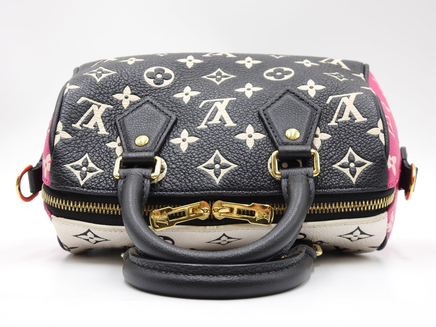 LOUIS VUITTON Monogram Empreinte Speedy 20 Bandouliere Hand Bag M46088
