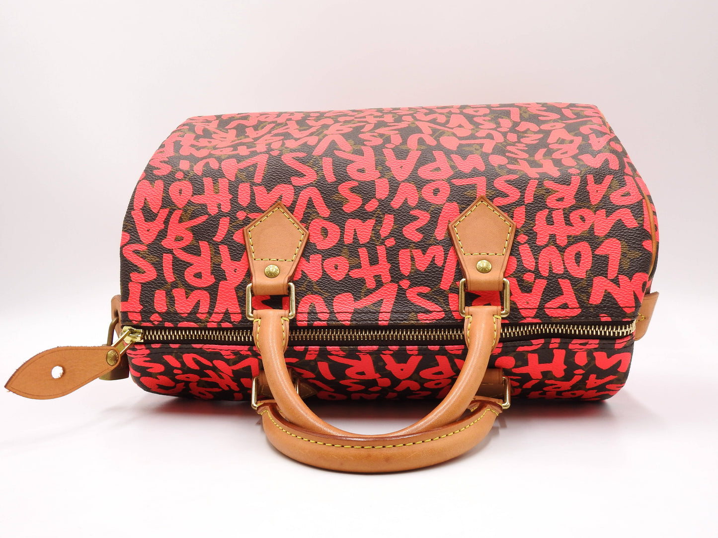LOUIS VUITTON Monogram Graffiti Speedy 30 Hand Bag Boston Bag M93704 Pink