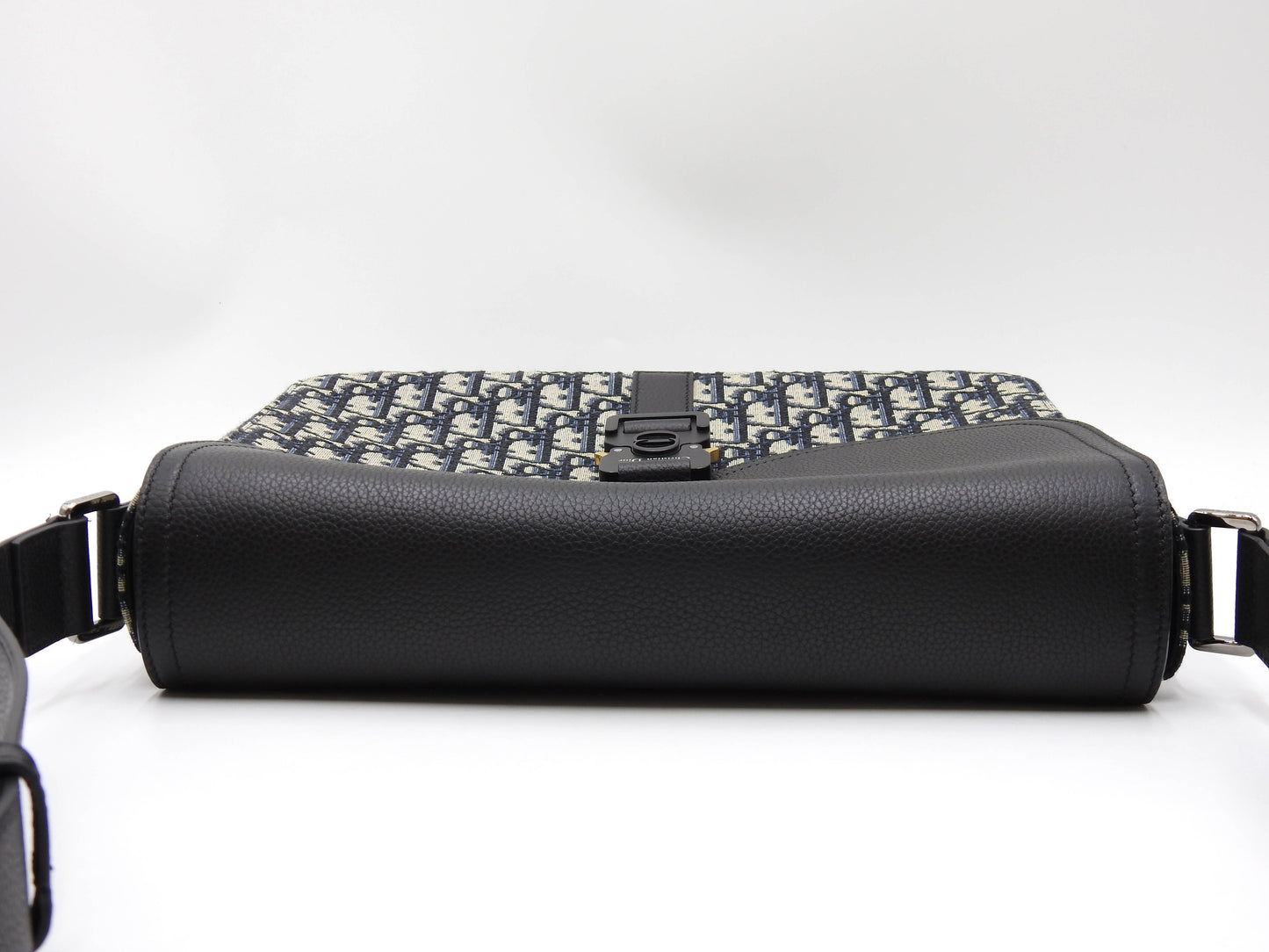 Christian Dior Saddle Messenger Shoulder Bag Oblique Jacquard Canvas Navy