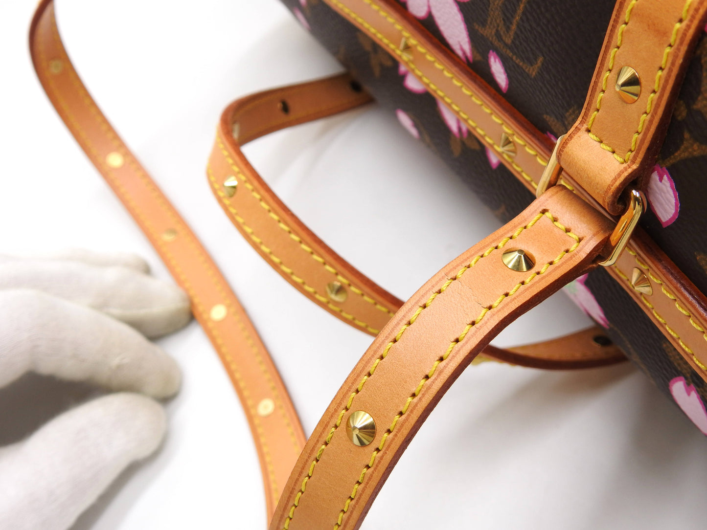 LOUIS VUITTON Papillon Shoulder Hand Bag Monogram Cherry Blossom M92009