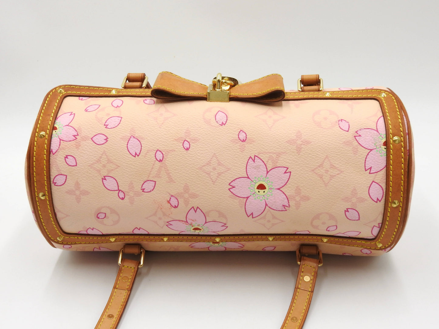 LOUIS VUITTON Papillon Shoulder Hand Bag Monogram Cherry Blossom M92010