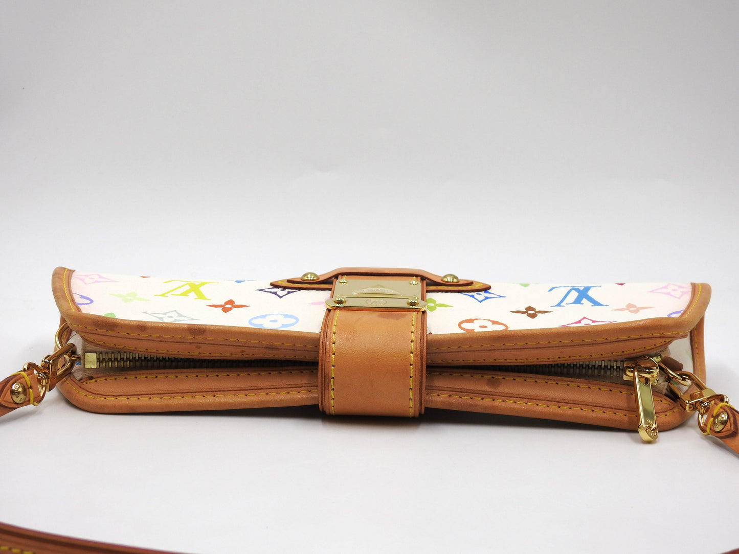 LOUIS VUITTON Shirley Shoulder Bag Monogram Multicolor Bron White M40049