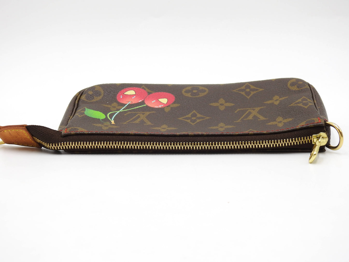 LOUIS VUITTON Monogram Cherry Pochette Accessories Pouch for Bucket PM