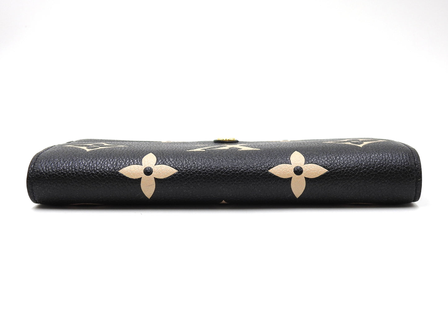 LOUIS VUITTON Monogram Empreinte Giant Sarah Wallet Black Beige M80496