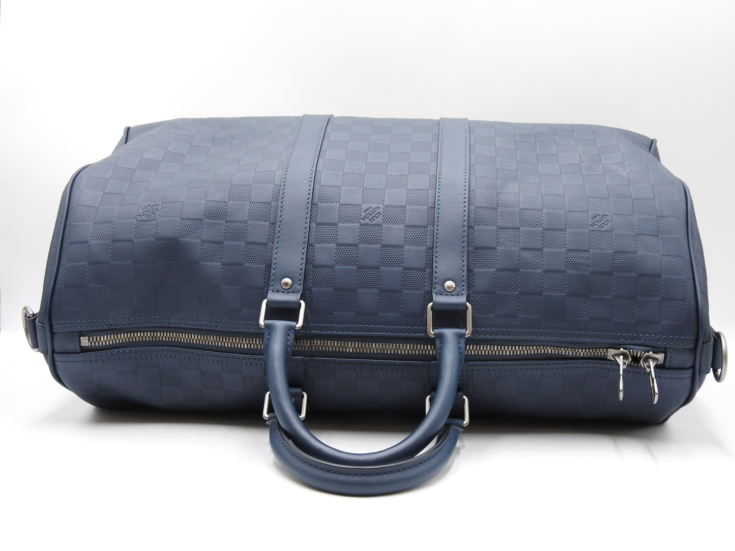LOUIS VUITTON Damier Infini Keepall 45 Bandouliere Boston Bag Cosmos N41195