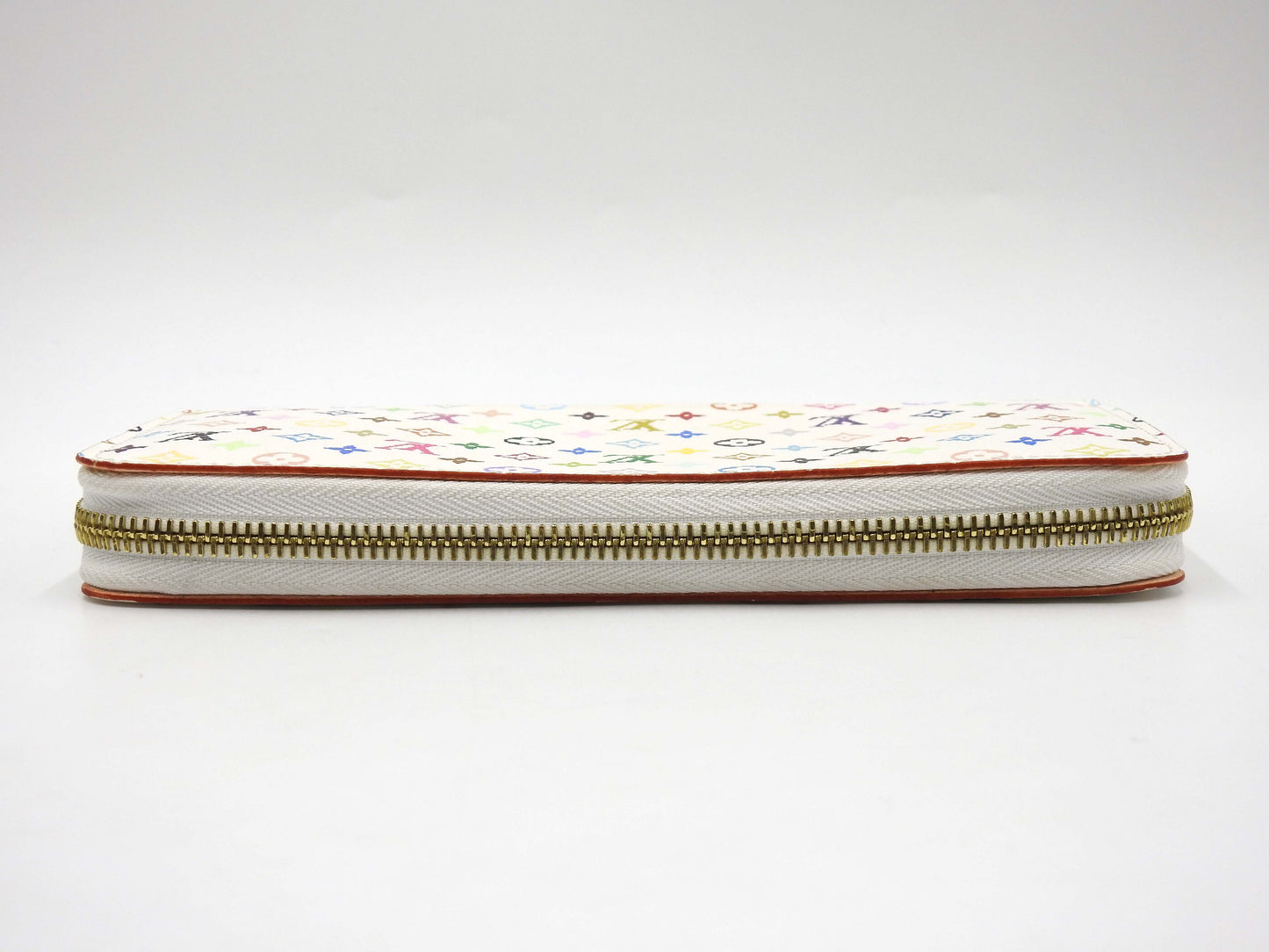LOUIS VUITTON Monogram Multicolor Zip Around Long Wallet White M60241