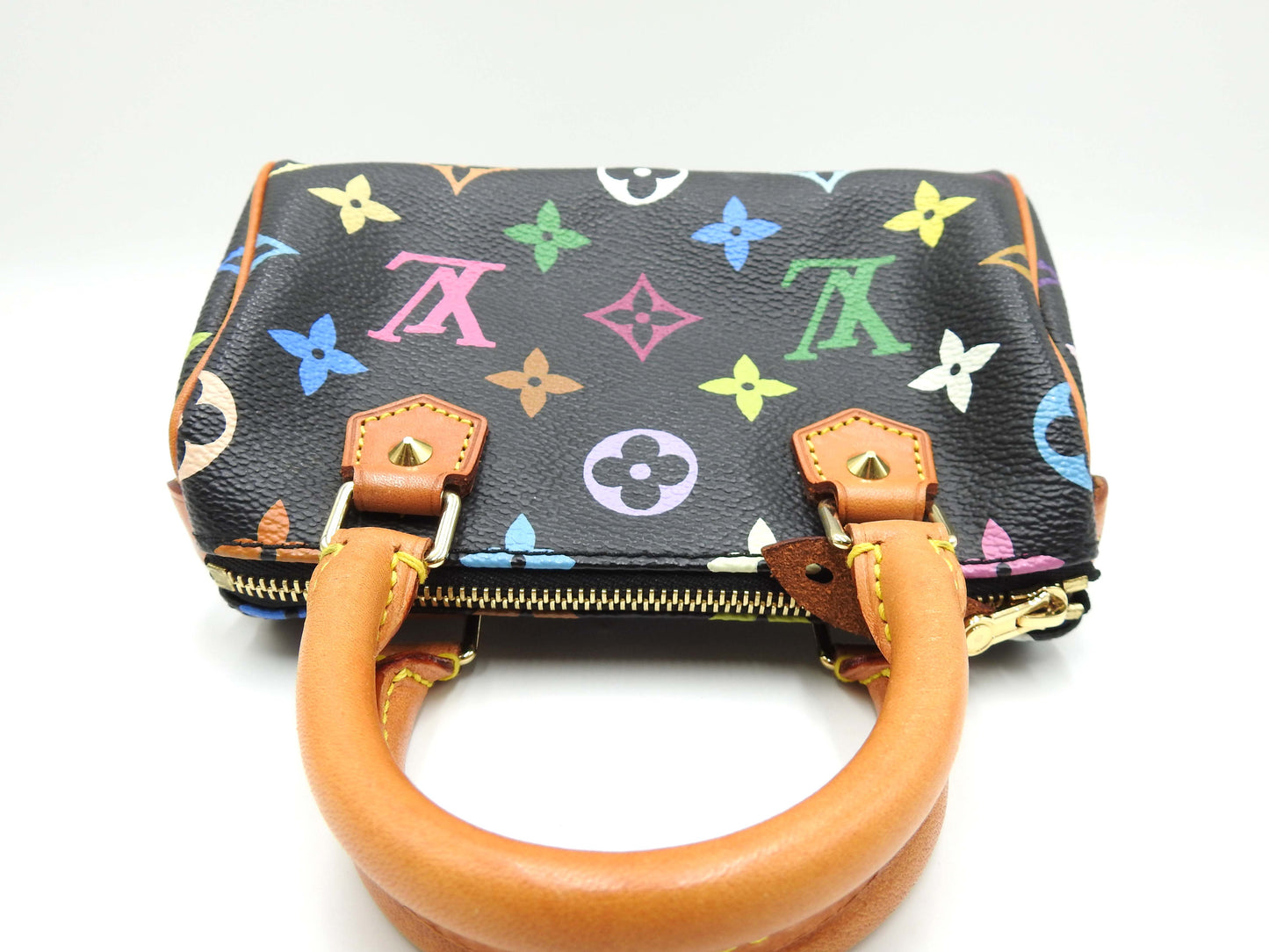 LOUIS VUITTON Monogram Mini Speedy Hand Bag Multicolor Noir M92644