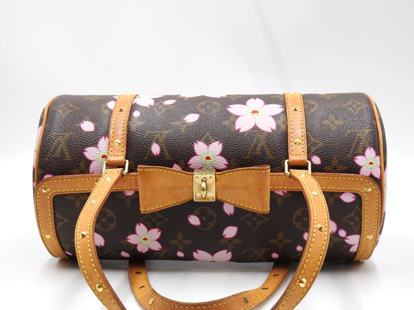 LOUIS VUITTON Papillon Shoulder Hand Bag Monogram Cherry Blossom M92009