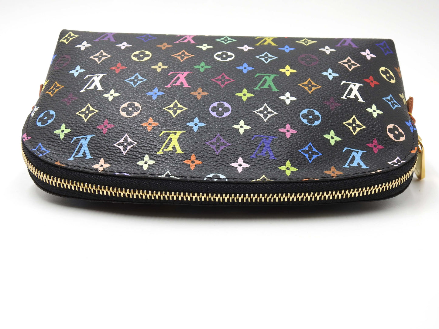 LOUIS VUITTON Pochette Cosmetic Pouch Monogram Multicolor Noir Black M47355
