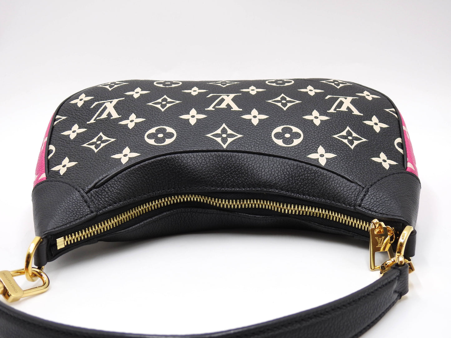 LOUIS VUITTON Monogram Empreinte Bagatelle Shoulder Hand Bag Black M46091