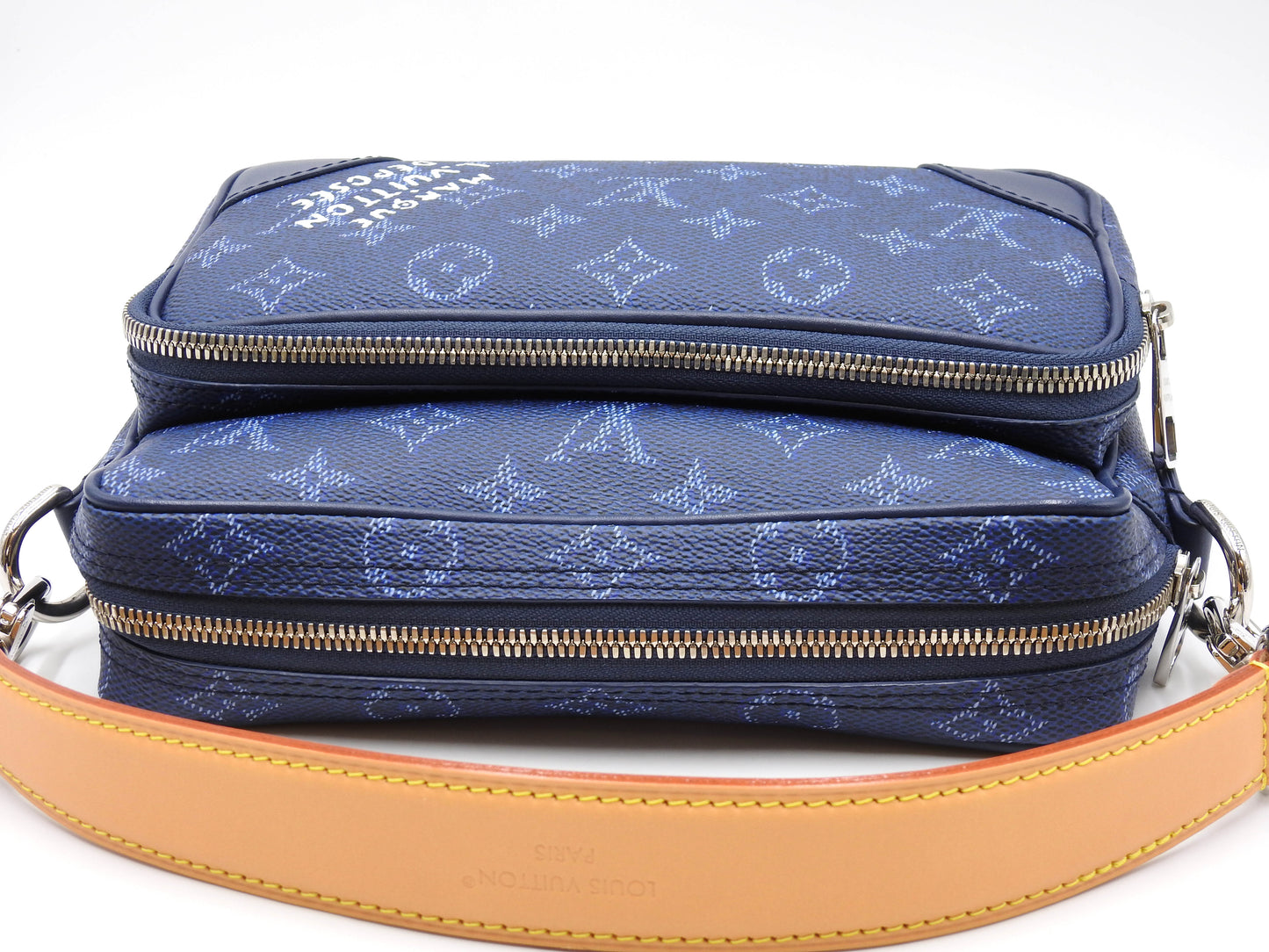 LOUIS VUITTON Monogram Heritage Nile Crossbody Shoulder Bag Blue M26823