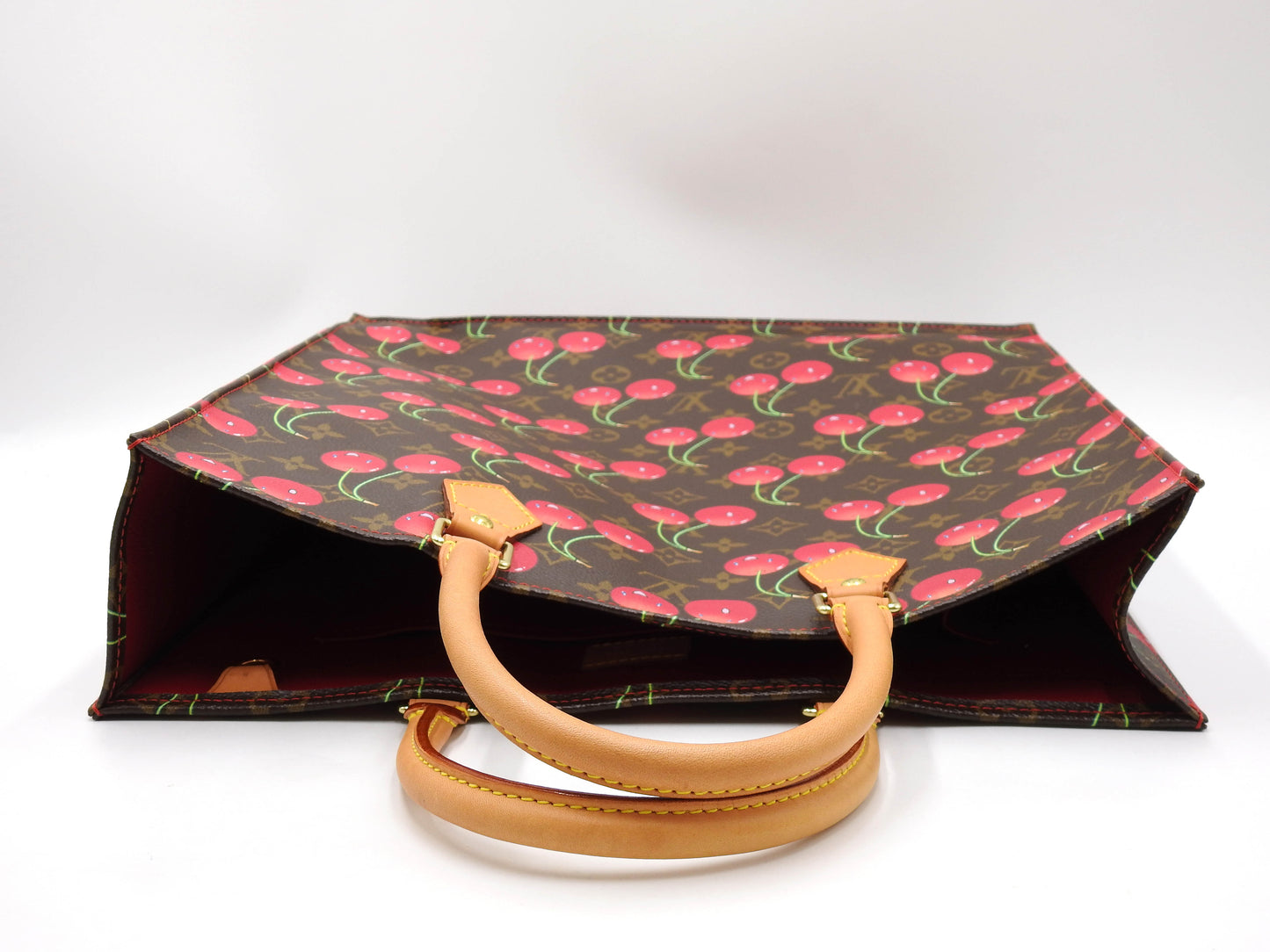 LOUIS VUITTON Monogram Cherry Sac Plat Tote Hand Bag Canvas M95010