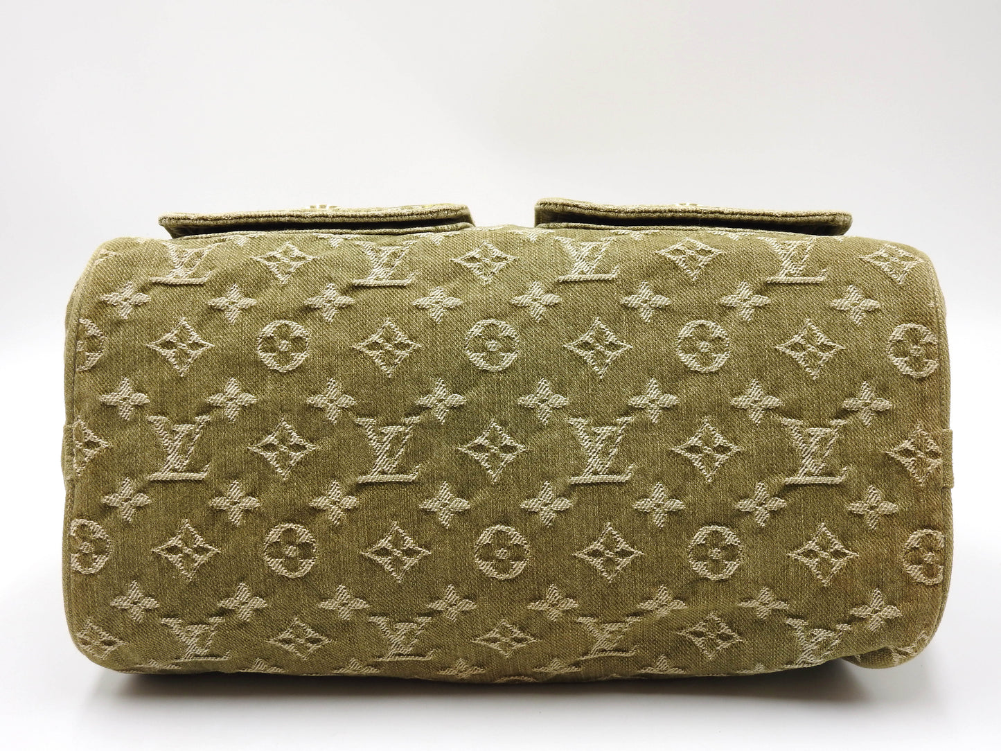 LOUIS VUITTON Monogram Denim Neo Speedy Hand Bag Boston Bag Khaki M95215