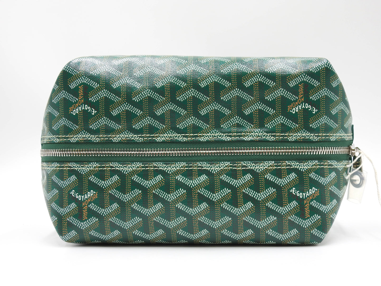 GOYARD AMA BOIENG 25 Toiletry Pouch Clutch Bag PVC Leather Green