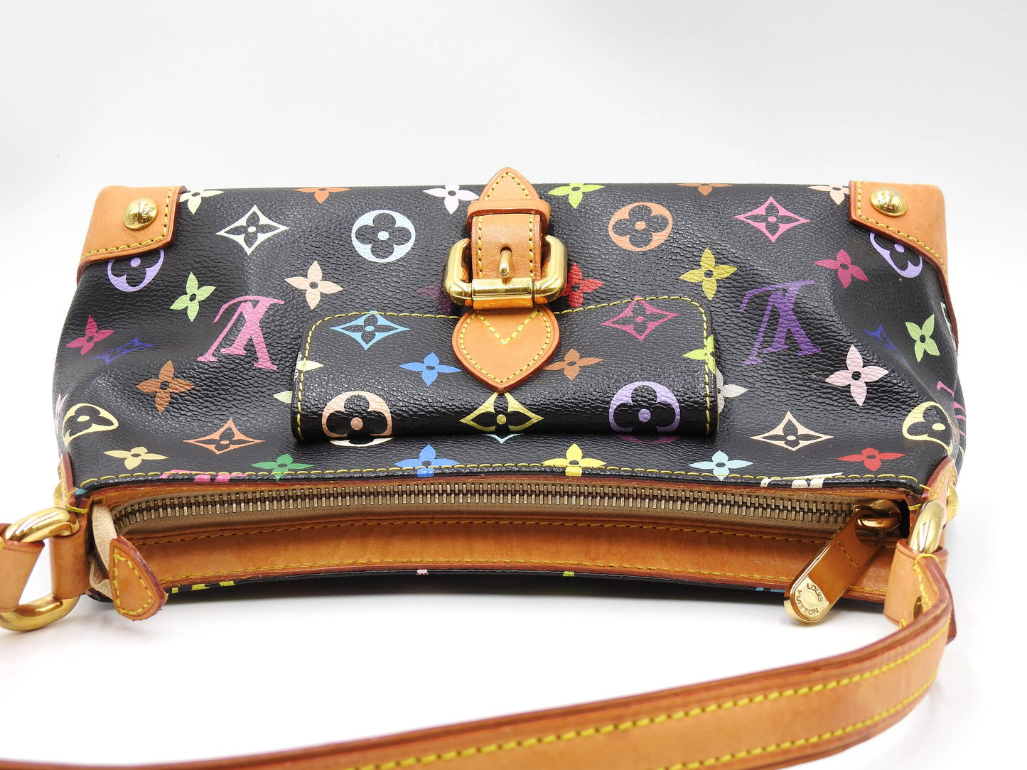 LOUIS VUITTON Eliza Hand Shoulder Bag Monogram Multicolor Black M40099