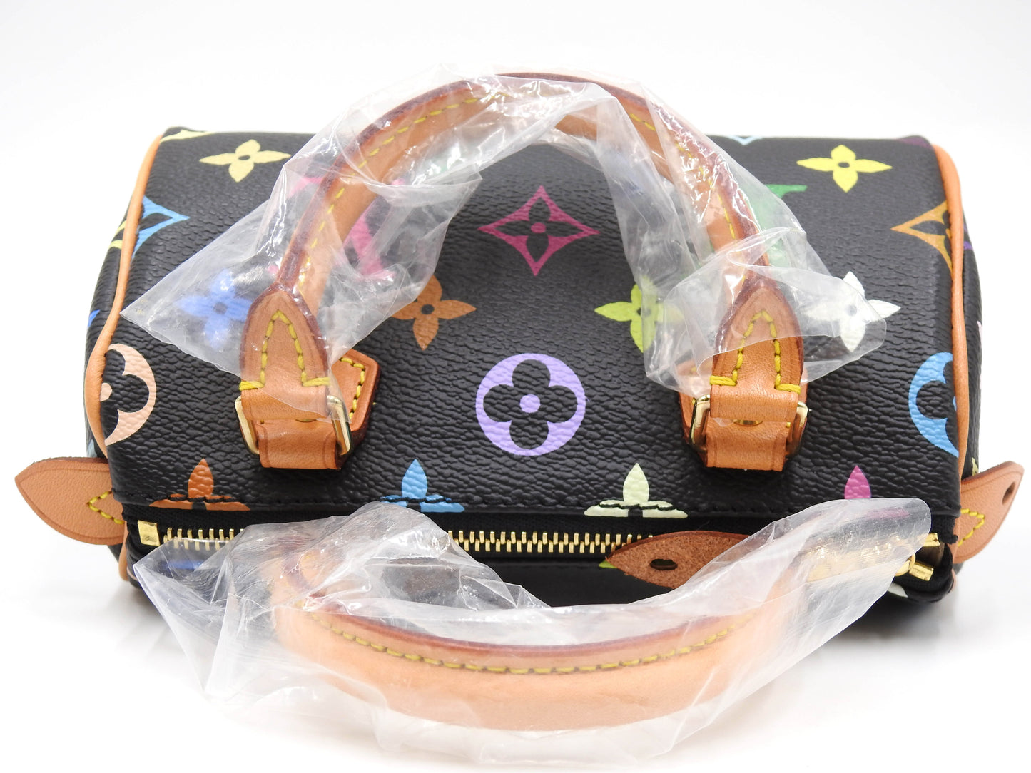 LOUIS VUITTON Monogram Mini Speedy Hand Bag Multicolor Noir Black M92644