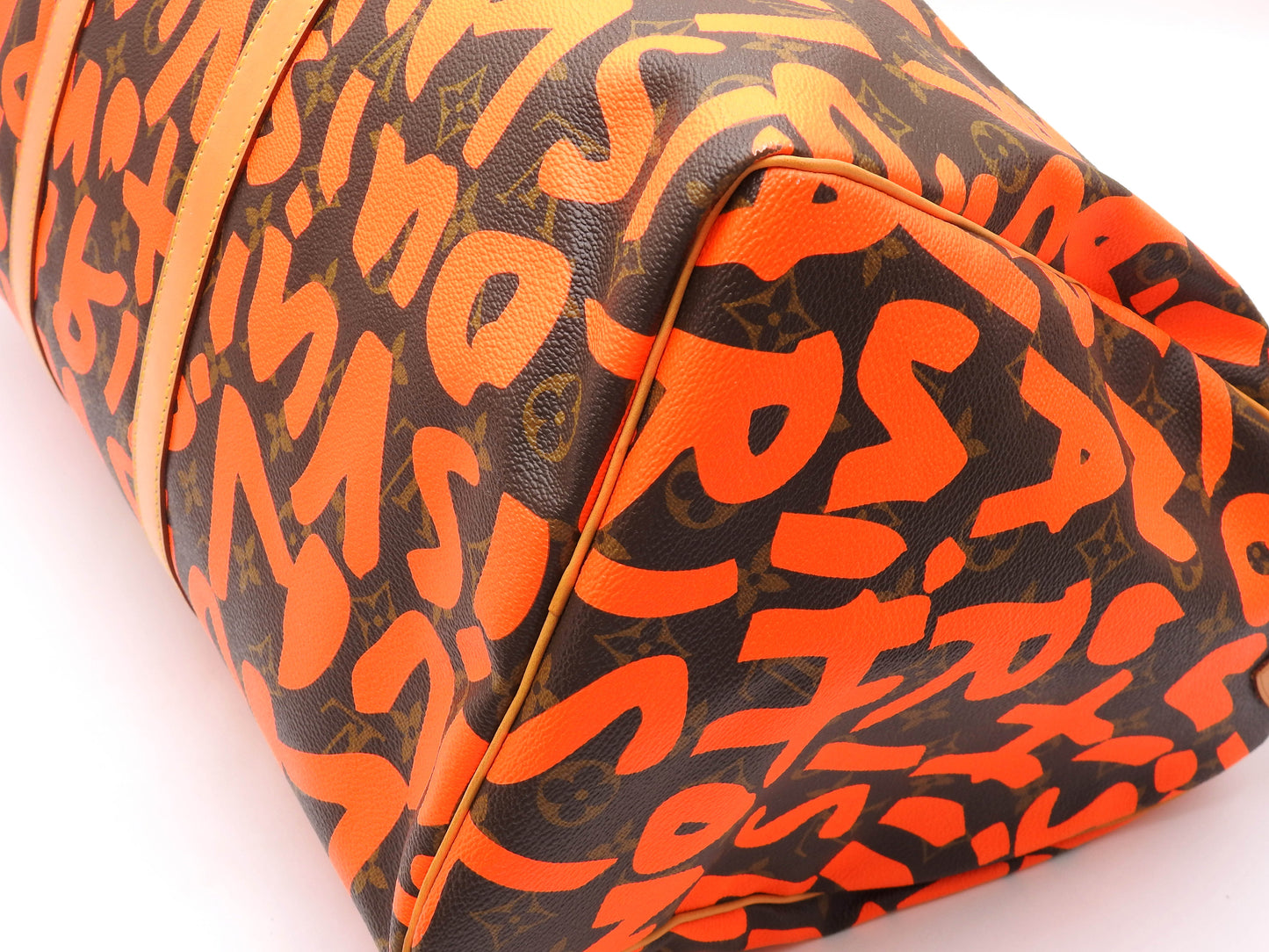 LOUIS VUITTON Monogram Graffiti Keepall 50 Boston Travel Bag Orange M93699