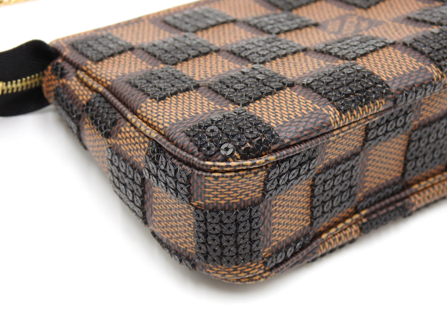 LOUIS VUITTON Damier Paillettes Sequins Mini Pochette Accessories N63176
