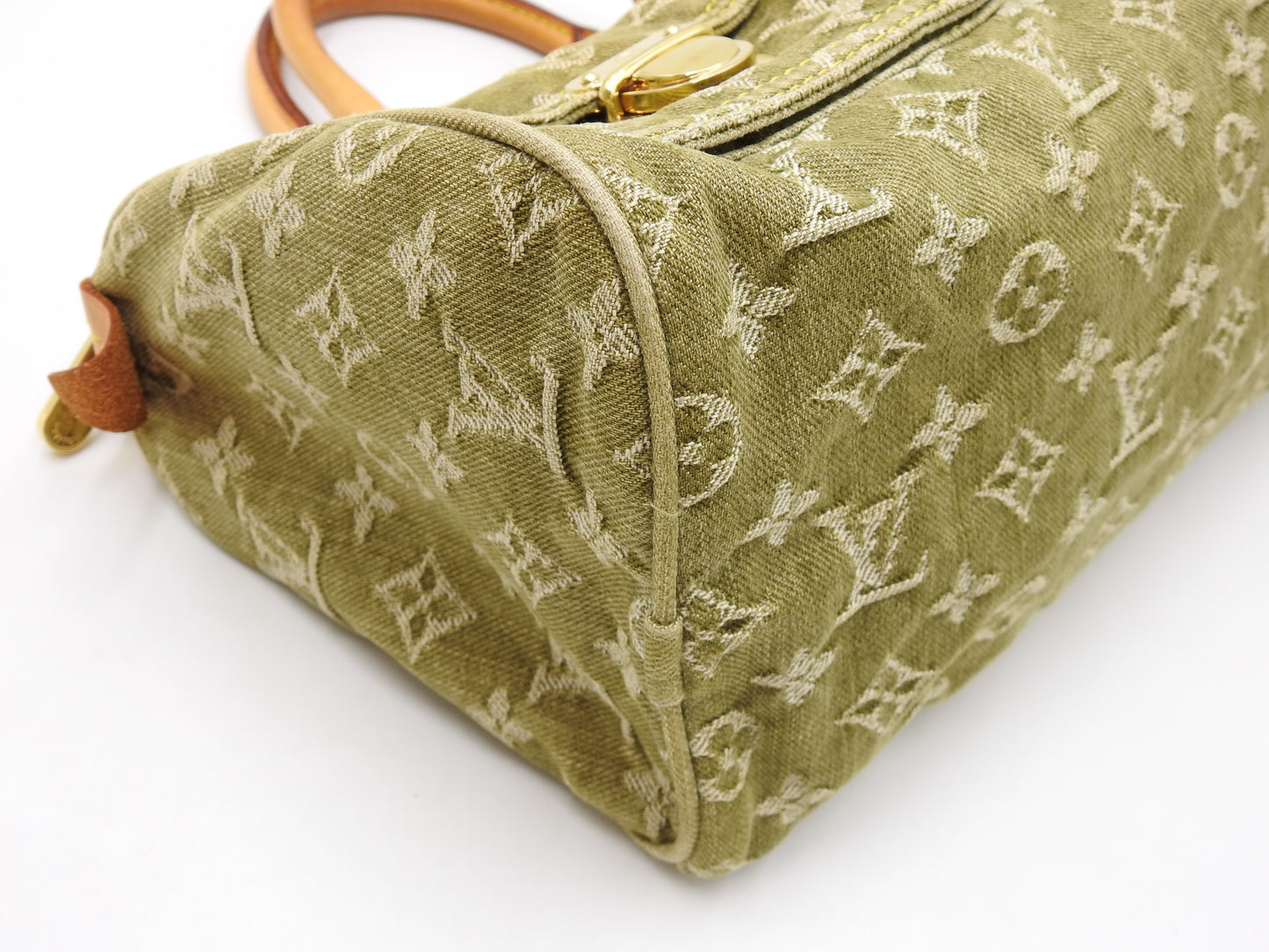 LOUIS VUITTON Monogram Denim Neo Speedy Hand Bag Boston Bag Khaki M95215